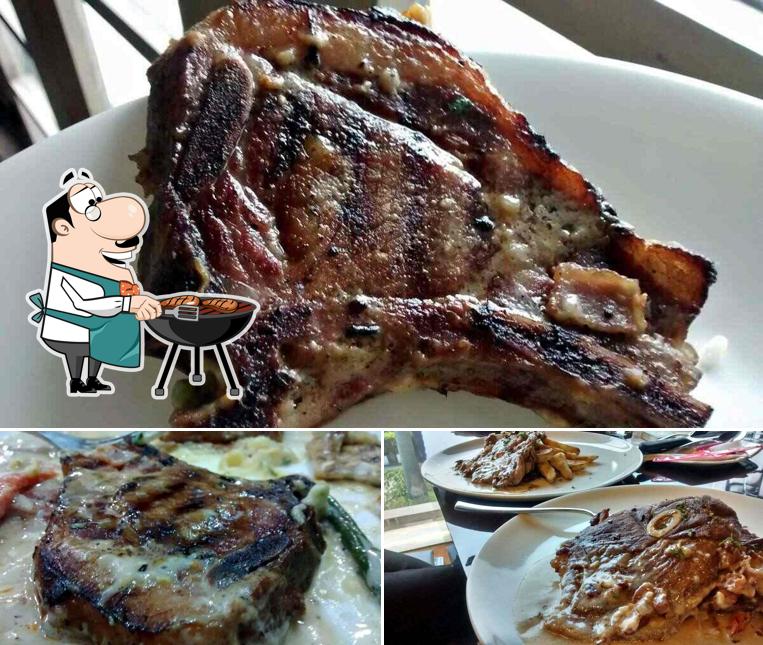 Order meat dishes from the menu