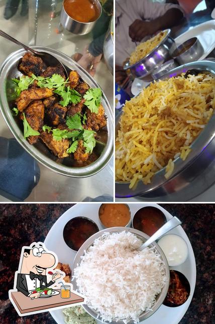 Food at New Amrutha Rajula A/c Restaurant