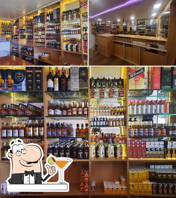 The picture of drink and interior at BHIMAS BAR & RESTAURANTS