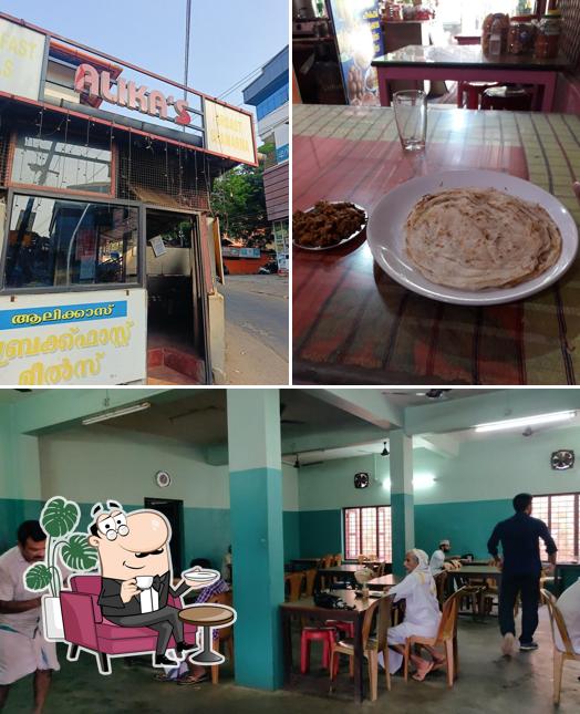 The restaurant's interior and exterior