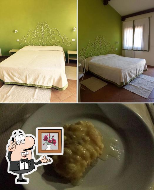 La interni e cibo del ristorante