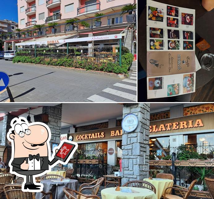 Guarda la immagine che presenta la esterno e interni di Caffè Doria