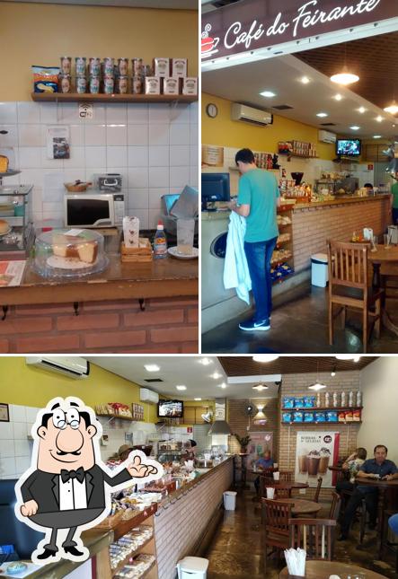 Sente em uma das mesas no Café do Feirante HC
