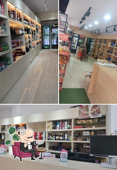The interior of Kadamba Liquer Mart
