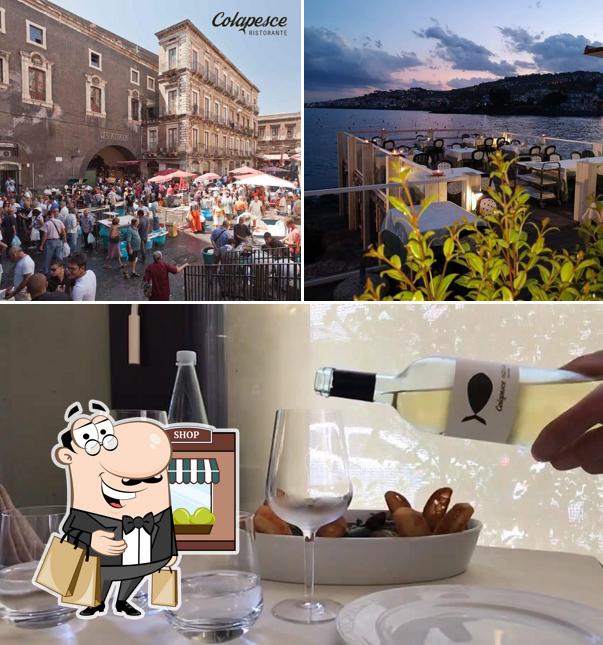 La esterno e vino del ristorante