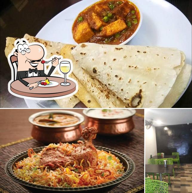 Take a look at the photo showing food and interior at Crispy house