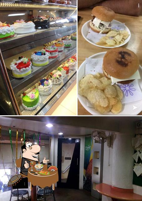 Among different things one can find food and dining table at Nav Bharat Bakery & Stores