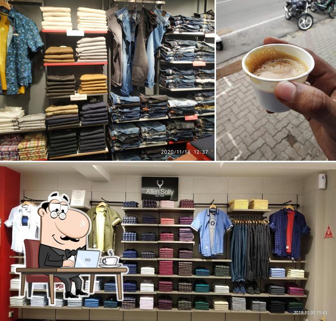 Check out the photo depicting interior and beverage at Shree Dosa Point