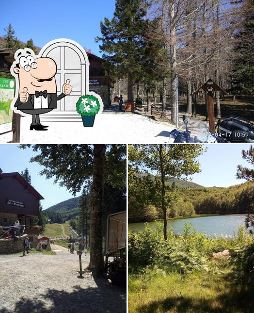 Puoi goderti l'aria fresca da seduto all'esterno di Bar Ristorante Lago della Ninfa