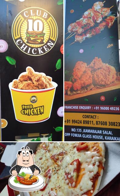 Food at Club 10 chicken ,GRILL THEORY