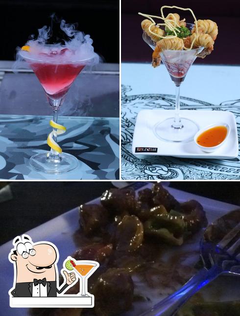 The restaurant's drink and food