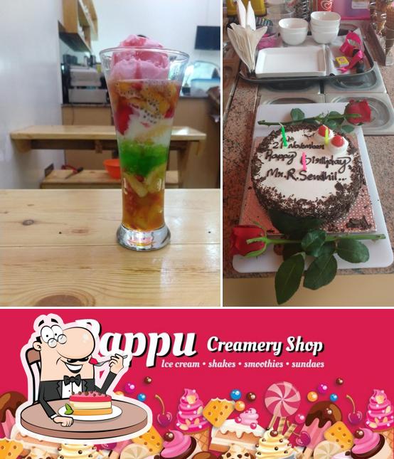 Pappu Creamery Shop offers a number of desserts