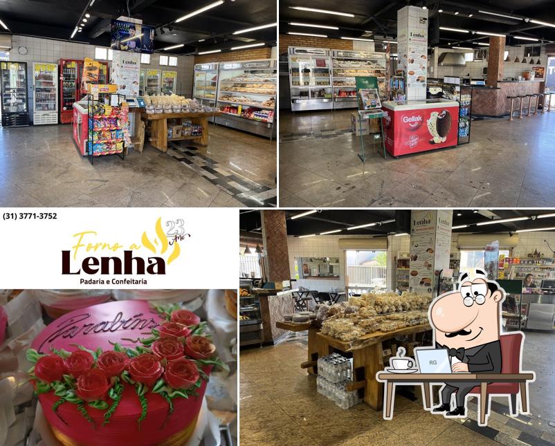 O interior do Padaria Forno a Lenha