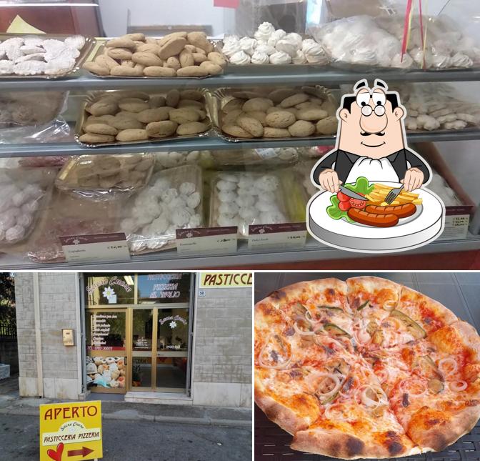 La cibo e esterno del ristorante