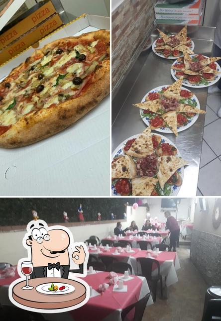 La cibo e interni del ristorante La cibo e interni del ristorante