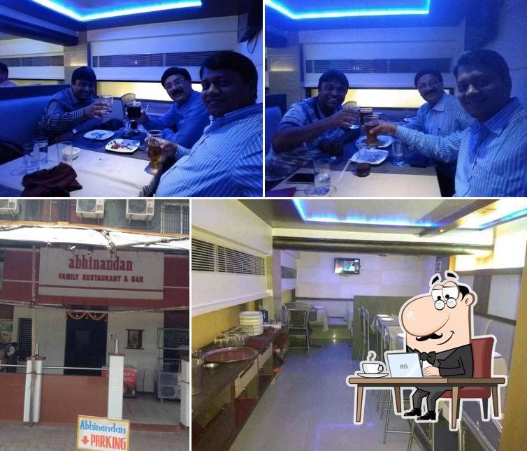 The interior of Abhinandan Family Restaurant & Bar