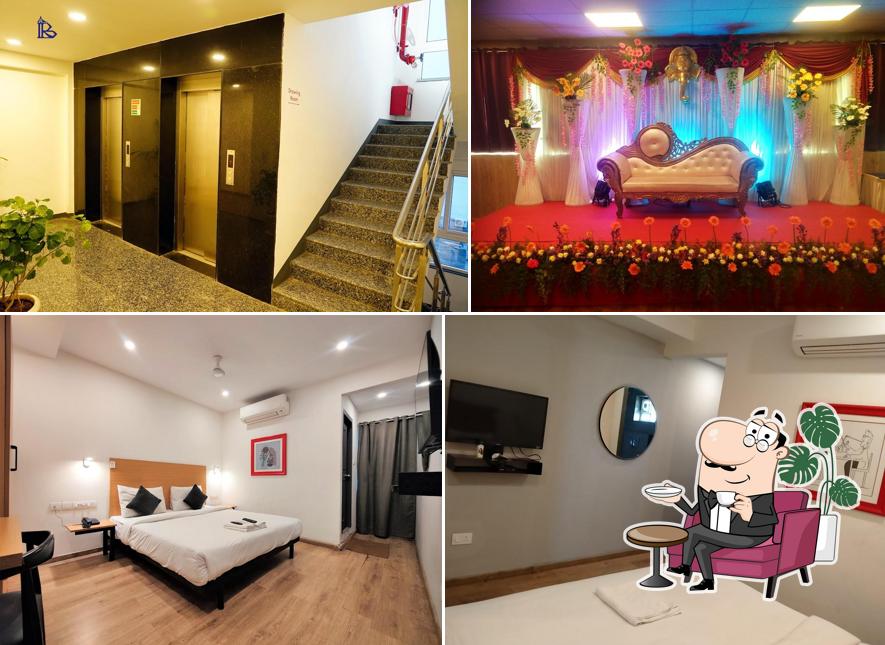 Take a seat at one of the tables at Hotel Bakya Slot - Rooms & Party Halls, Maraimalai Nagar