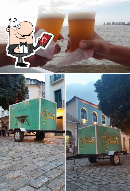 Esta é a ilustração mostrando exterior e cerveja no Goró Beer Truck