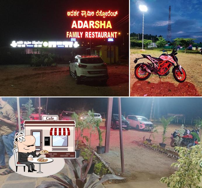 The exterior of Adarsha Family Restaurant
