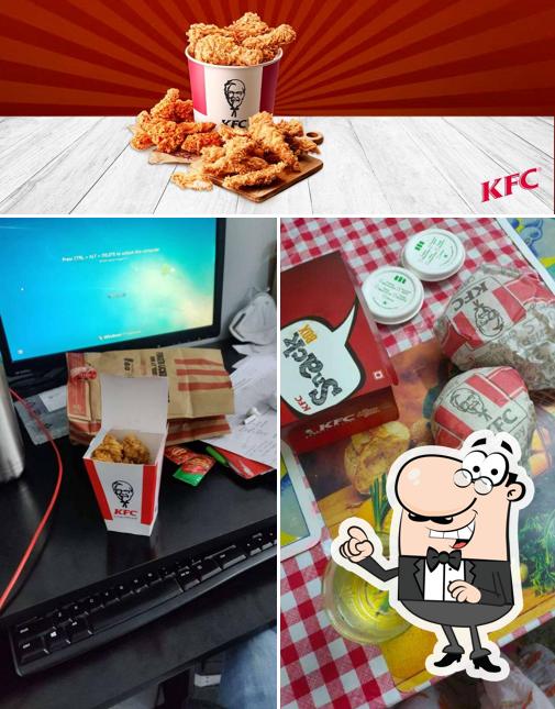 The interior of KFC