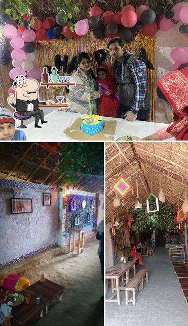 The interior of chowka chulha Restaurant- best restaurant in etawah