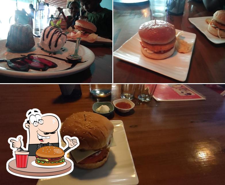 Treat yourself to a burger at ALFORNOV RESTO CAFE