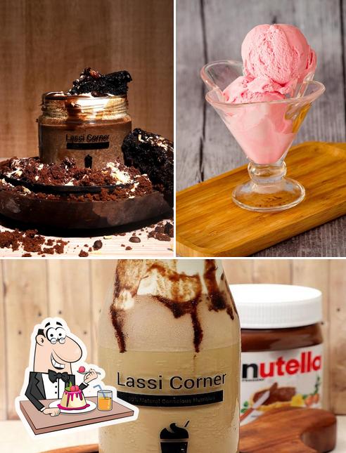 The Lassi Corner serves a selection of desserts
