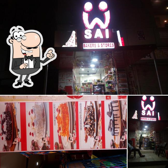 The interior of Wawa fastorant & cakeshop (Sai bakers & stores)