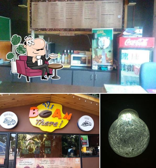 Take a seat at one of the tables at Bean There