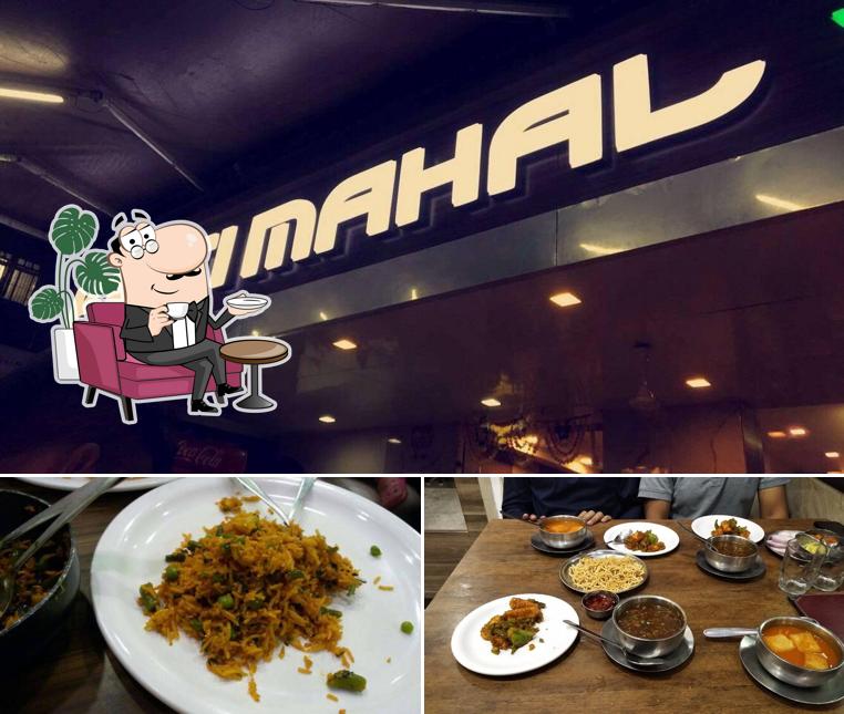 This is the image showing interior and food at Kirti Mahal Veg Restaurant Mulund
