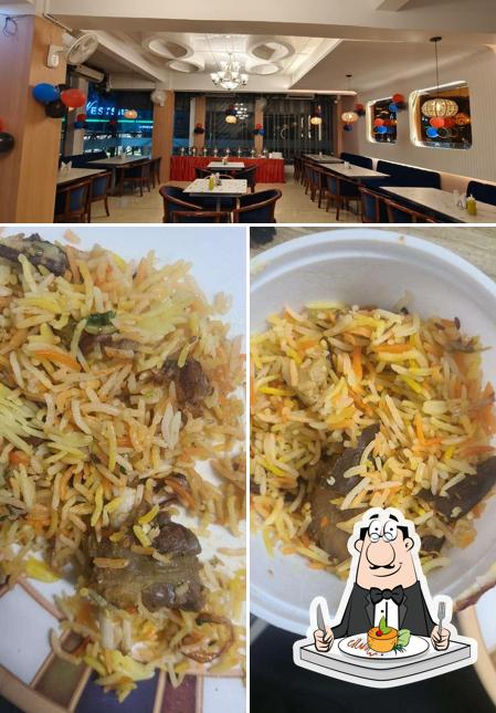 Check out the picture depicting food and interior at Hakeem restaurant