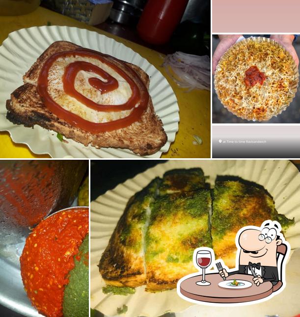 Meals at Time to time Ravi sandwich