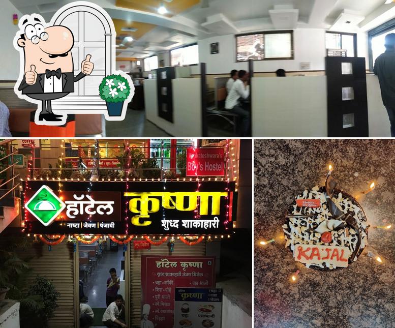 This is the photo depicting exterior and interior at Hotel Krishna