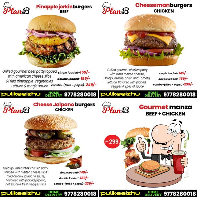 Try out a burger at PLAN B CLOUD KITCHEN