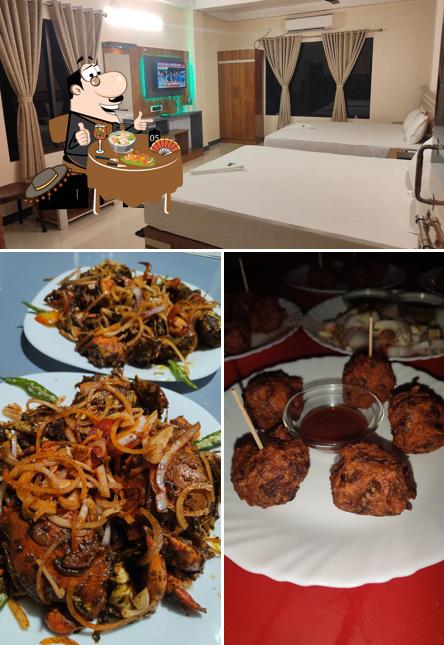 This is the picture displaying food and interior at BlueStone Hotel & Restaurant