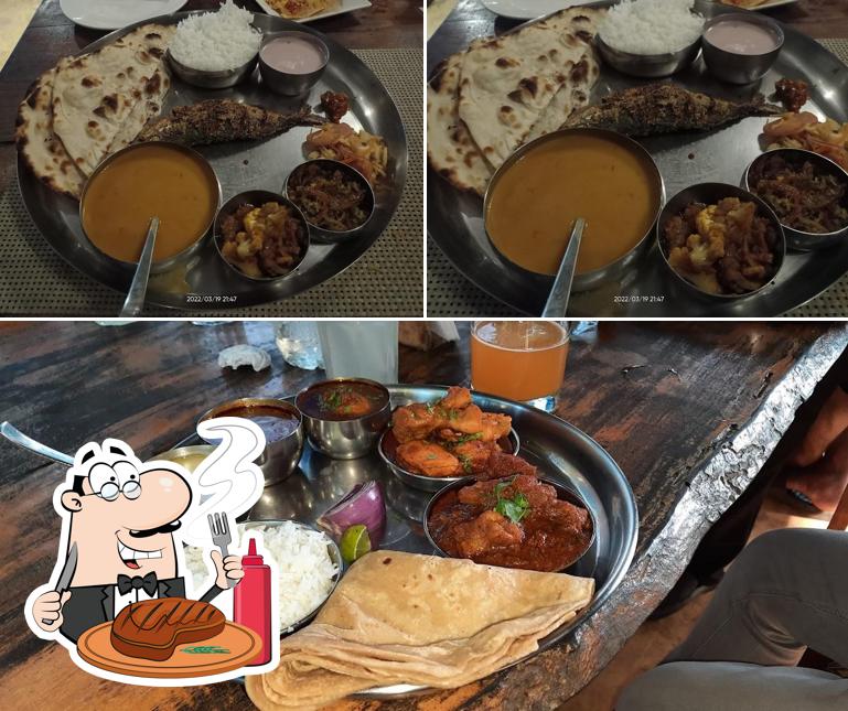 Order meat dishes at Hotel Maratha