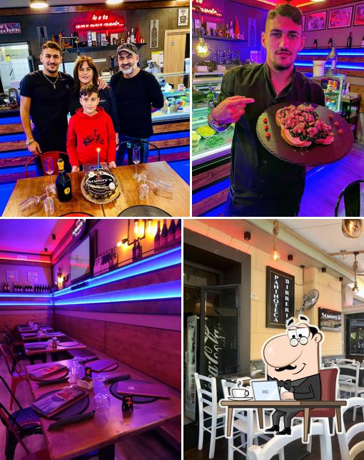Dai un'occhiata agli interni di Sonny's Pizzeria Burger Cucina