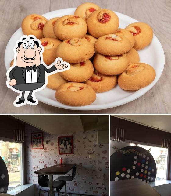 Among different things one can find interior and food at Ajit Bakery