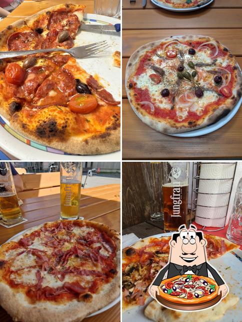 Prova una pizza a Kuriosa Jungfrau Brauerei Shop & Beiz