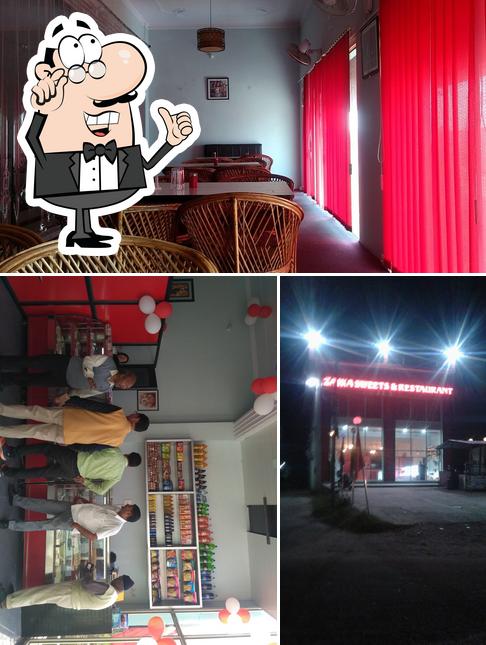 The interior of Zaika Sweets & Restaurant