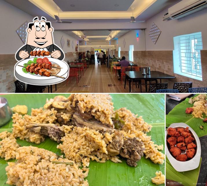 Among various things one can find food and interior at Town Biriyani hotel
