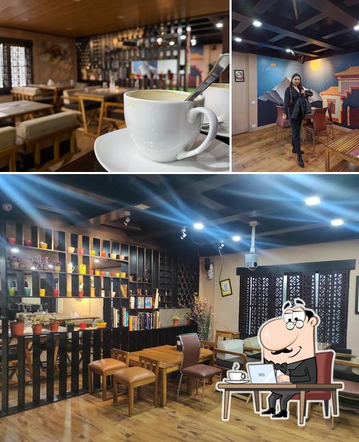 The interior of Cafe Royale Gangtok