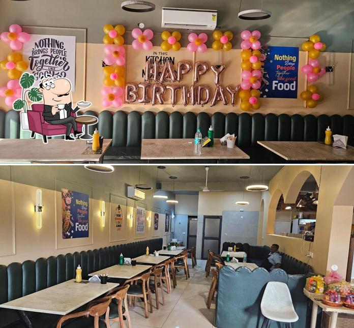 The interior of Pratham Baker's & Restaurant Best Restaurant Party Celebration Restaurant Best Fast Food Rastaurant In Zirakpur