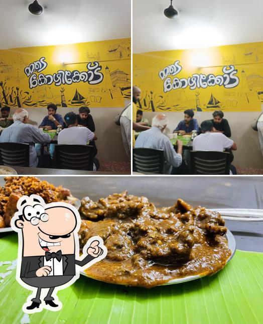 Take a look at the image showing interior and food at Hotel New Geetha Bhavan