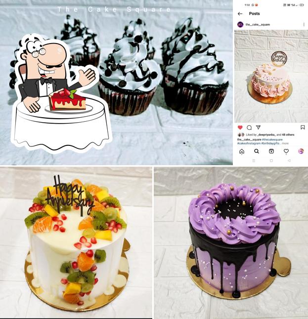 The Cake Square - Fresh Bake Cake for all occasions serves a variety of sweet dishes