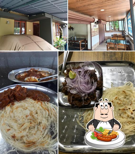 This is the picture displaying food and interior at Thumbayil CAFE