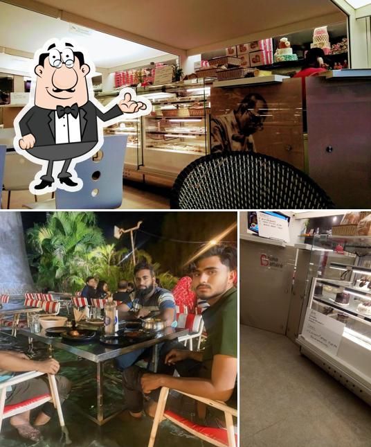 Take a seat at one of the tables at Bake Affaire