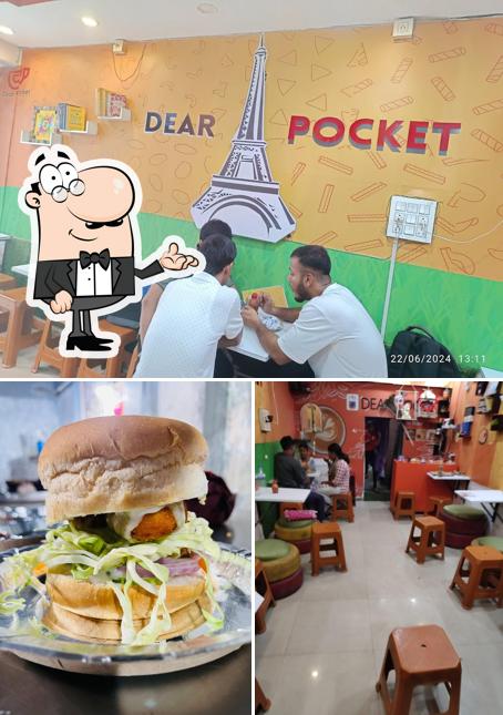 The image of Dear Pocket’s interior and food