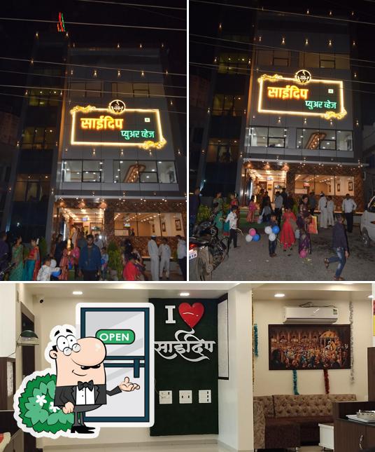 This is the image showing exterior and interior at Hotel Saideep Pure Veg