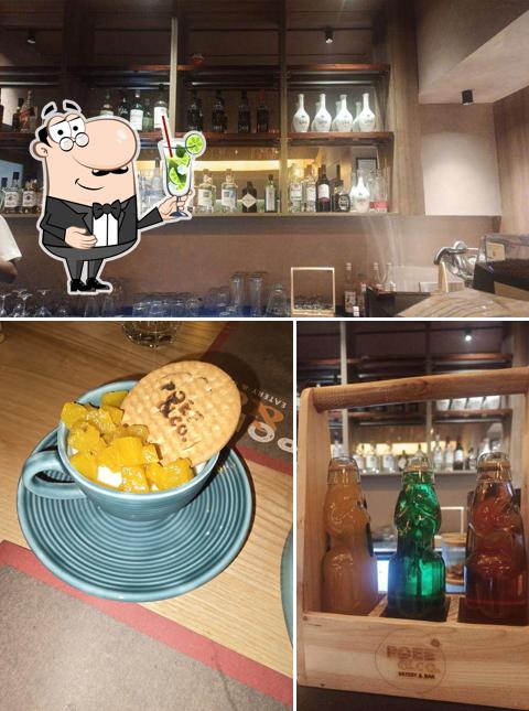 Enjoy a beverage at POEE & CO